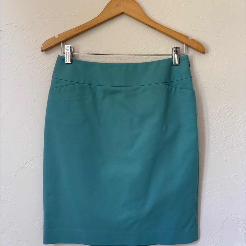 Halogen Teal Slim Pencil Skirt